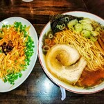 長町ラーメン - 長町ラーメン ＋ 辛ネギ