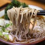 そば処 亀島 - 春菊天玉そば@税込560円