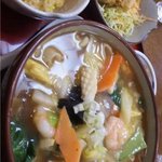 Choukouhen - 五目刀削麺（単品680円、セット780円）海老ぷりぷり～