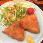 磯の香 - 鯵フライ定食 500円