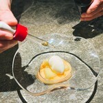 NH - 隠し味にブランデーをスポイトで供されます