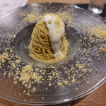 和栗や 古 - 人丸を使ったプレミアムモンブラン