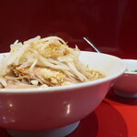 ラーメン二郎 - ラーメンミニ＋ニンニク少し＋青ネギ炙