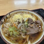 白須うどん - 肉かけ並　揚げ玉とすりだね