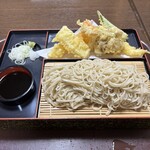 あさひ庵 - 天盛りそば、大盛り、1,300円＋200円。