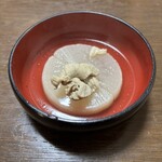 あさひ庵 - サービスでいただいた大根の煮物。