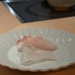 鮨 こもれび - お造りは熟成されたヒラメとシマアジ