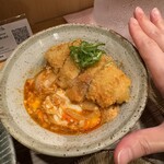 萬田うどん 天神 - ギリギリ手のひらサイズ