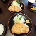 とんかつ 力亭 - 手前が大ロース