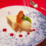 レストラン クララ - (2014.10月)2種のチョコムース、洋梨のシャーベット