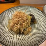 ぬる燗 - 秋茄子の冷やし焼きひたし