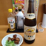 日高屋 - 瓶ビール中瓶 520円