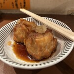 酒の駅 たむら - お通しの焼売揚げ