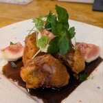 日本酒とお万菜 じゃんけんポン - いちじくと黒酢の酢豚