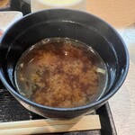 食彩　ゆめ吉 - お味噌は、骨無しのあら汁でした！あら汁だけあって、普通の味噌汁よりめっちゃ美味しかったです♡