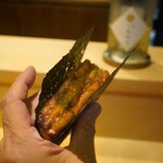 銀座 しのはら - 穴子手巻き