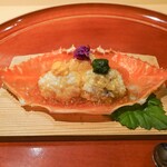 銀座 しのはら - 伊勢海老、渡り蟹、毛蟹、土佐酢ジュレ