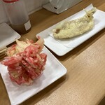 久万や - 紅天と豚天