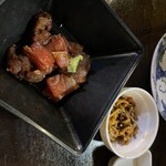 ぽんぽこたぬきのかくれ家 - サービスの漬けマグロ