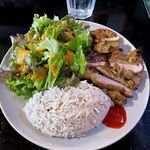 JAH JAH Chicken - ジャークチキン＆ポークwithライス＆ピーズ（1,100円）