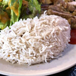 JAH JAH Chicken - ライスは長粒米のバスマティライスを使用。