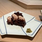 すし善 大丸札幌店 - やわらかく風味豊かな煮タコ〜柚子胡椒がよく合います