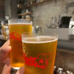 ジンギスカン おおにし - キンキン生ルービー泡少なめ♡