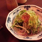 なにわ本店 - サラダ。イクラも乗せて