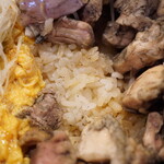 日本橋 ぼんぼり - お米は炭焼きの香りが纏うが、底にいくほど割り下で甘みに移ろう。