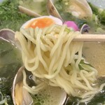 おいかわ食堂 - 青のりあさりバターラーメン