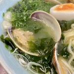 おいかわ食堂 - 青のりあさりバターラーメン