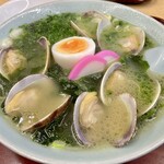 おいかわ食堂 - 青のりあさりバターラーメン