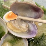 おいかわ食堂 - 青のりあさりバターラーメン