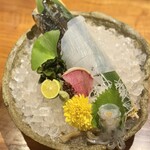 横浜 酒槽 - アオリイカの透明度、見て♡