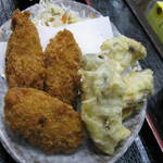 お食事処 快心友 - カキのフライ・天ぷら