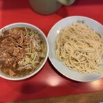 つけそば 丸長 - チャシューやさいつけそば(小鉢) 1550円