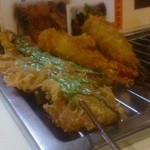 名代串揚げ 松葉 - アスパラ、海老、和牛