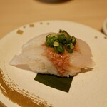 がってん寿司 - 料理写真:福井鮮魚 うすばはぎ肝醤油