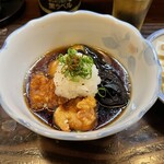 楽食家たちかわ - 茄子と鶏の揚げ出し