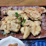 めんどり屋 - 定番唐揚げ3個　砂ずり唐揚げ　手羽中唐揚げ