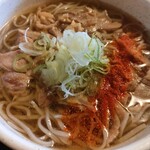 山形一寸亭 - お蕎麦はほそくて、鶏出汁が薄くなった？