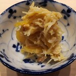 鮨 いまむら - 毛ガニとカズノコの味噌漬け，酢味噌和え
