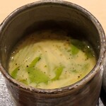 鮨 いまむら - シラウオと本ミツバの茶碗蒸し