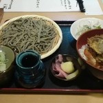 名水手打そば処 大草 - 日替わりセット 磯切り蕎麦＆天丼 蕎麦大盛り