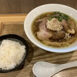 らーめん 心麦 - 限定 白醤油きのこラーメン ライス