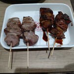 やきとり 織笠 - レバー塩、レバータレ各198円