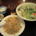 北京ダック - 海鮮湯麺＋半炒飯