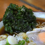 そば処 亀島 - 春菊天玉そば@税込560円