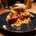 クル クル - 笹利産アサヒガニのトマトクリームリングイネ