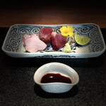 日本料理FUJI - 鰹のたたき、真ハタ刺し